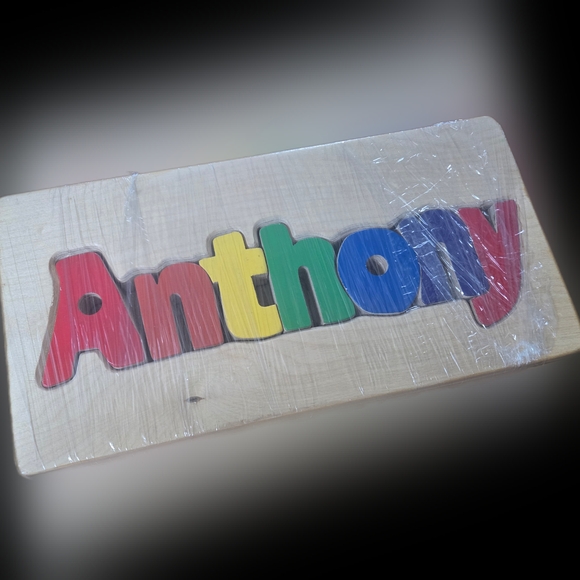 Other - "Anthony" Colorful Wooden Name Puzzle Stool